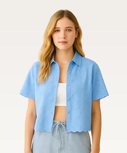 Women Embroidered Casual Shirt