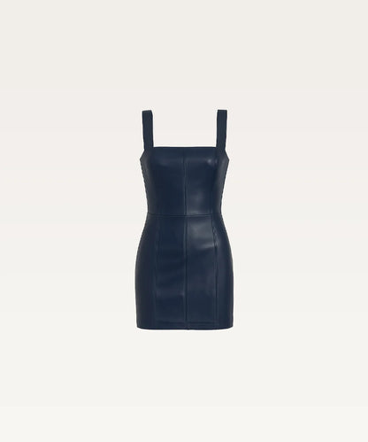 Women's Sleeveless Leather Dress