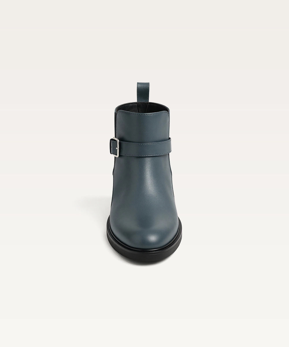 Men's Buckled Leather Boots