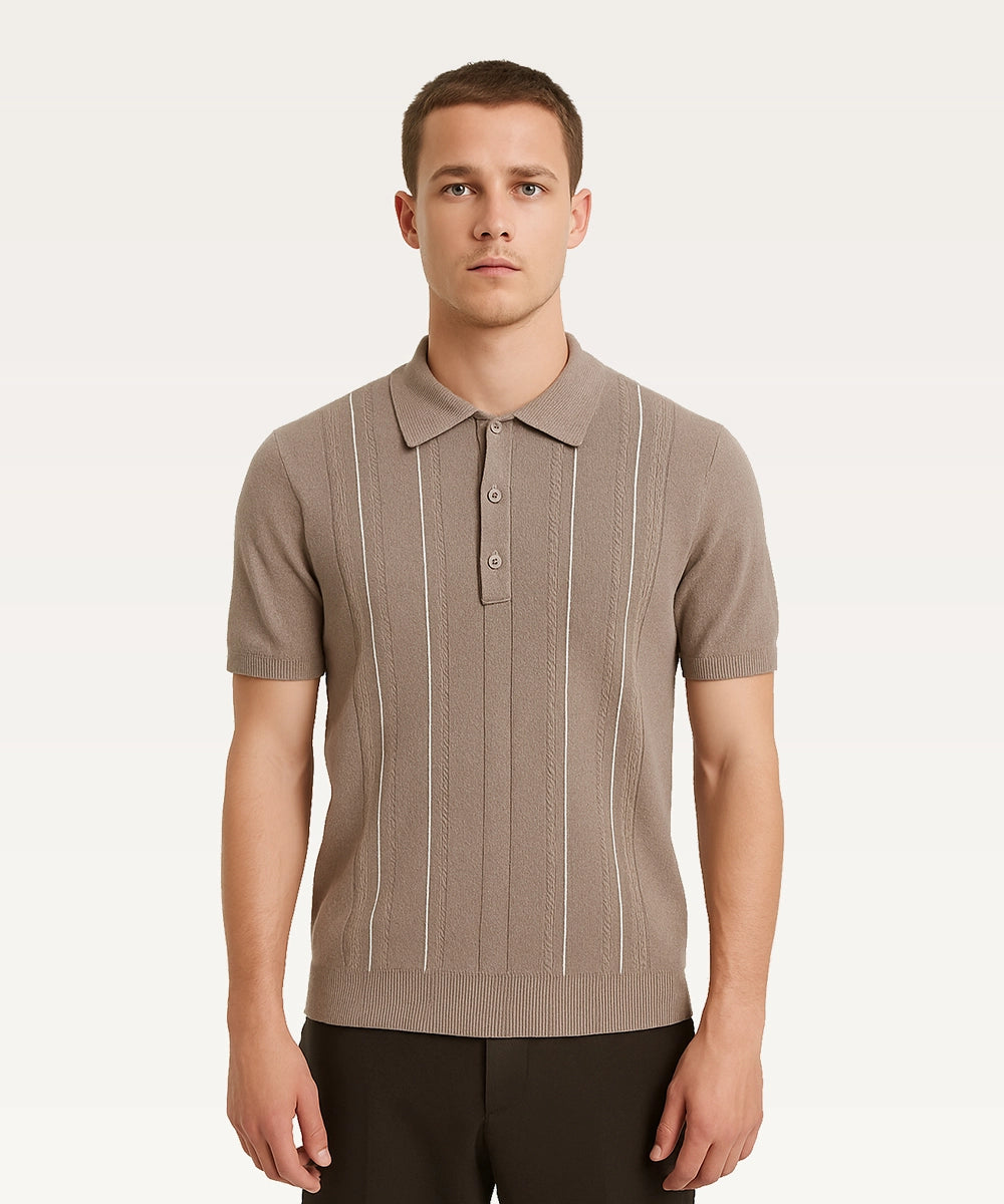Men Solid Polo Neck T-Shirt