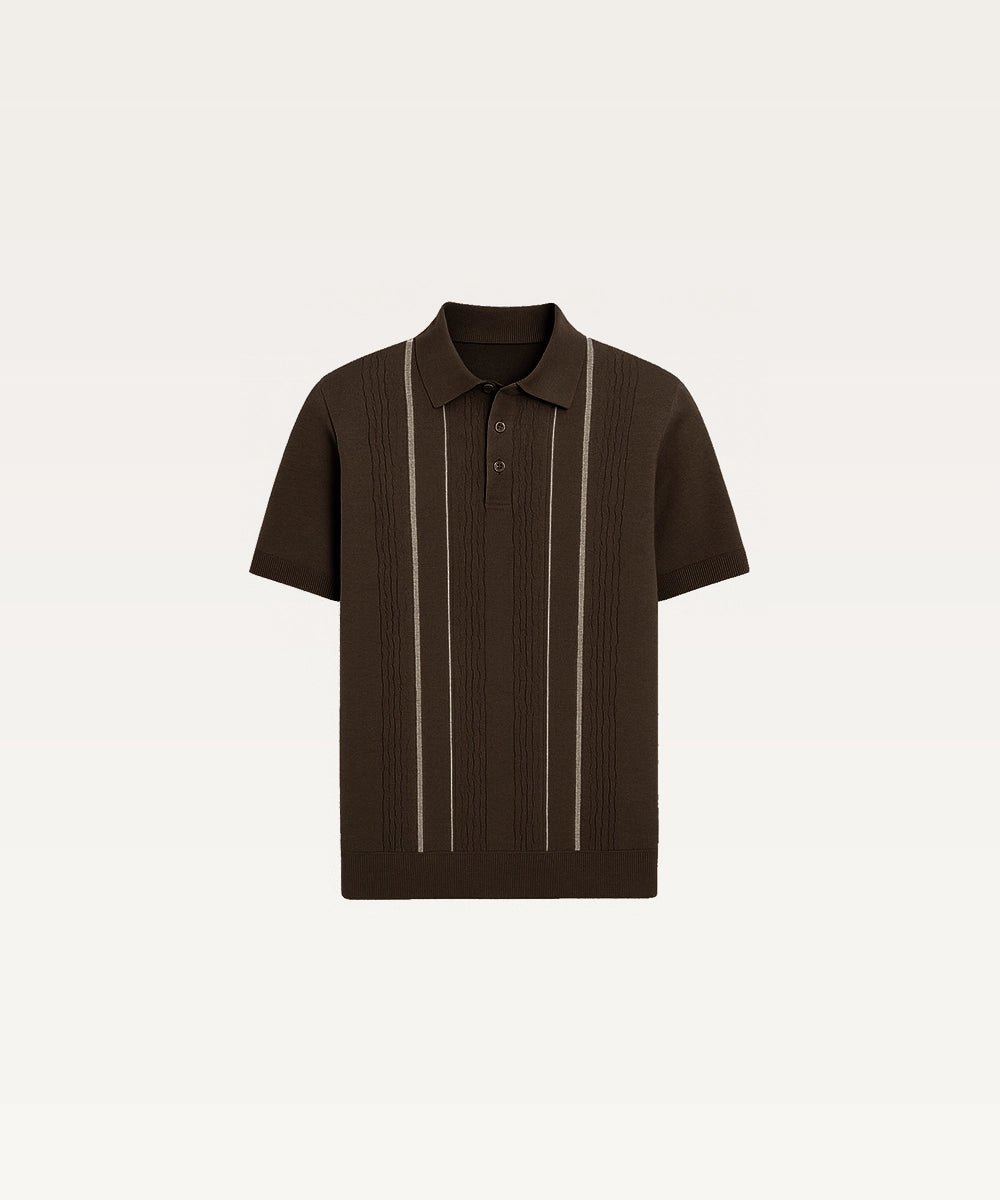 Men Solid Polo Neck T-Shirt
