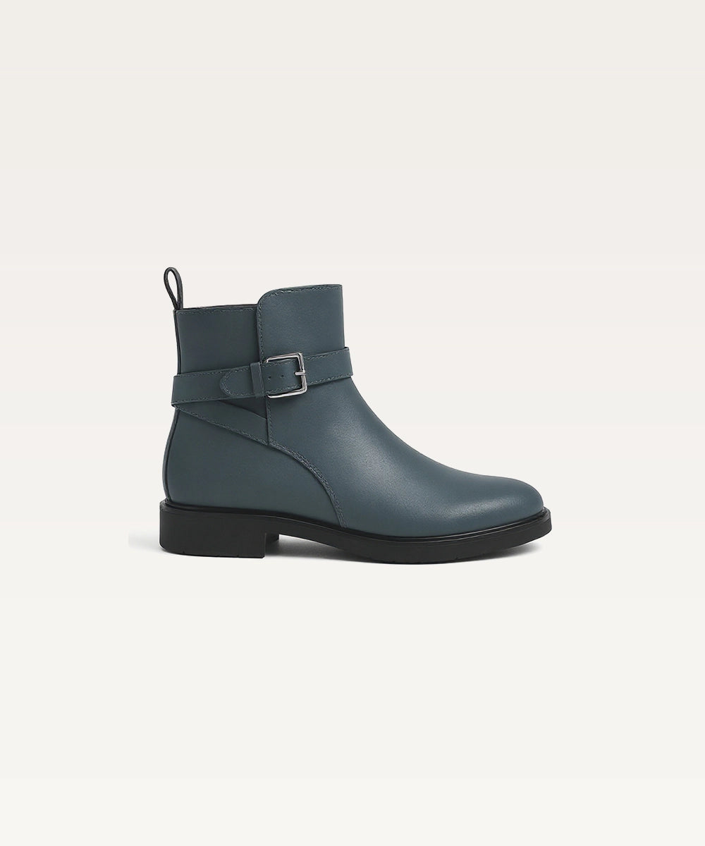 Men's Buckled Leather Boots