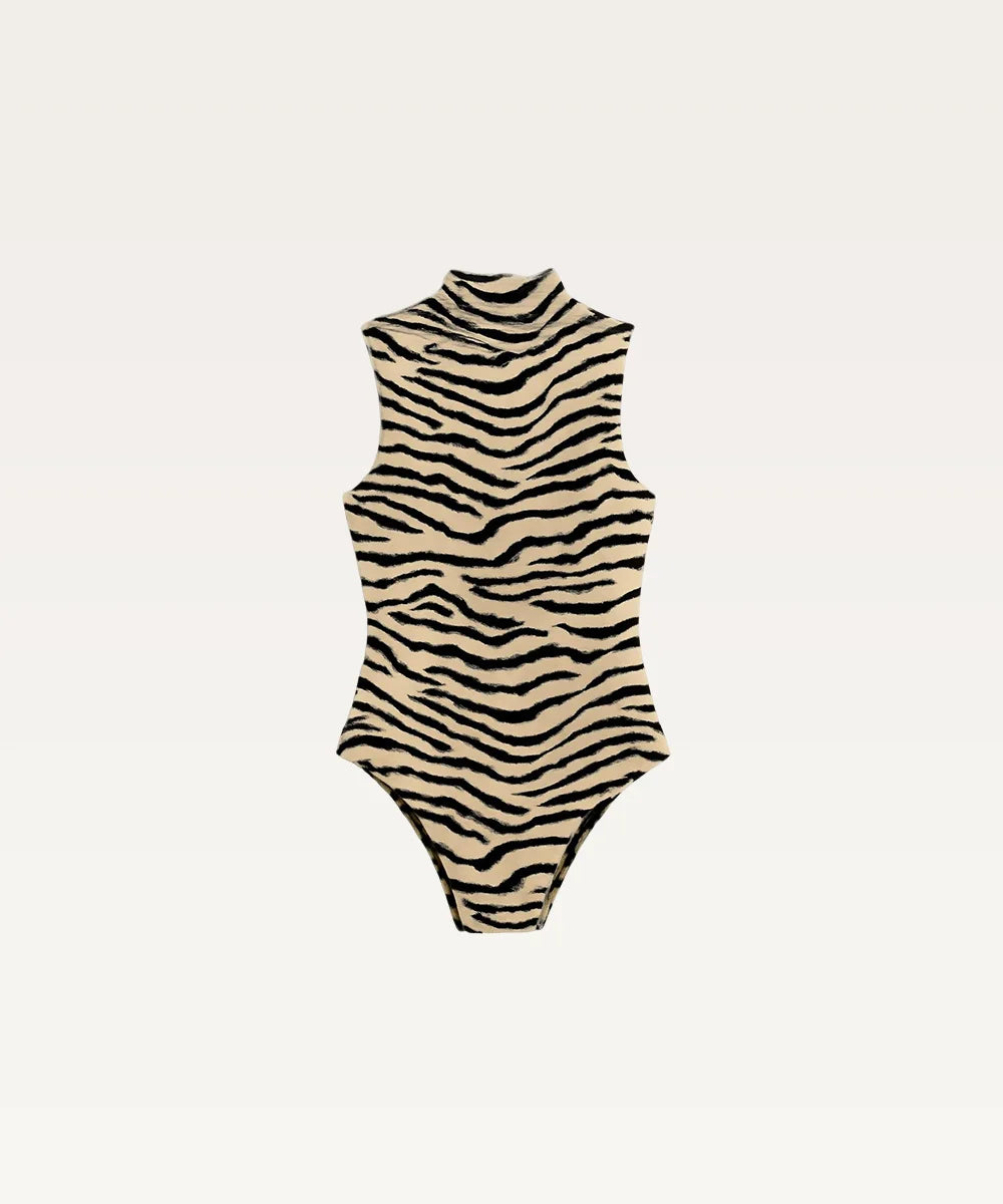Deep V Wide Strap Swimsuit