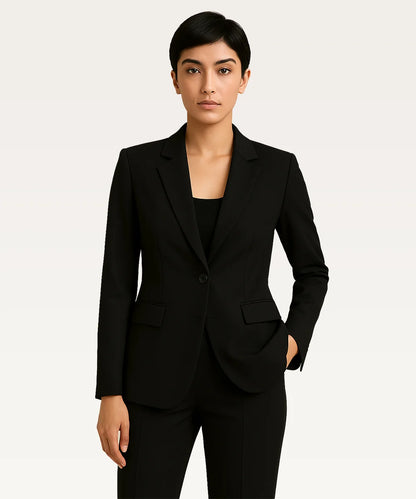 Women Solid Formal Blazer