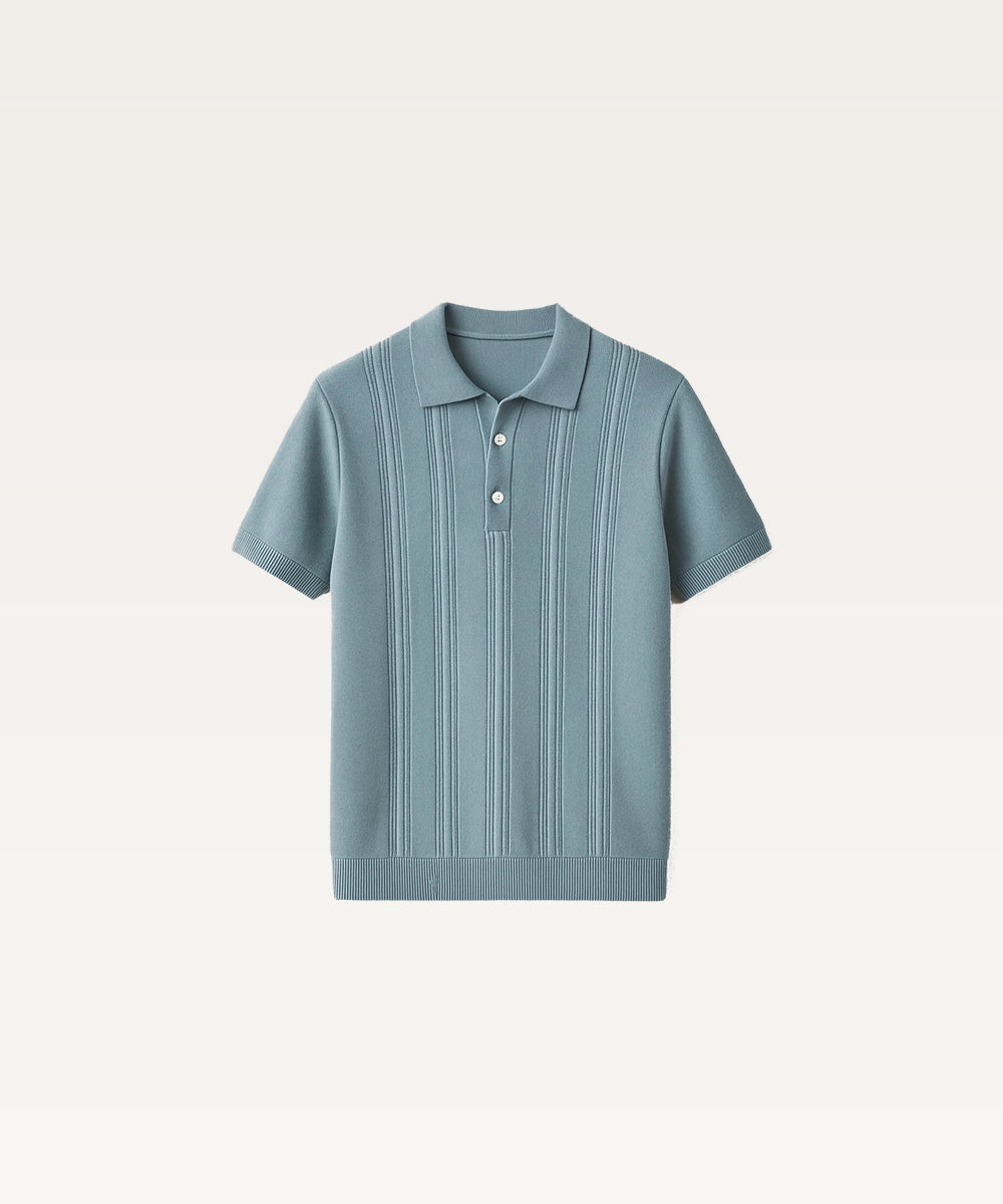 Men Solid Polo Neck T-Shirt