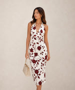 Floral Halter Midi Dress
