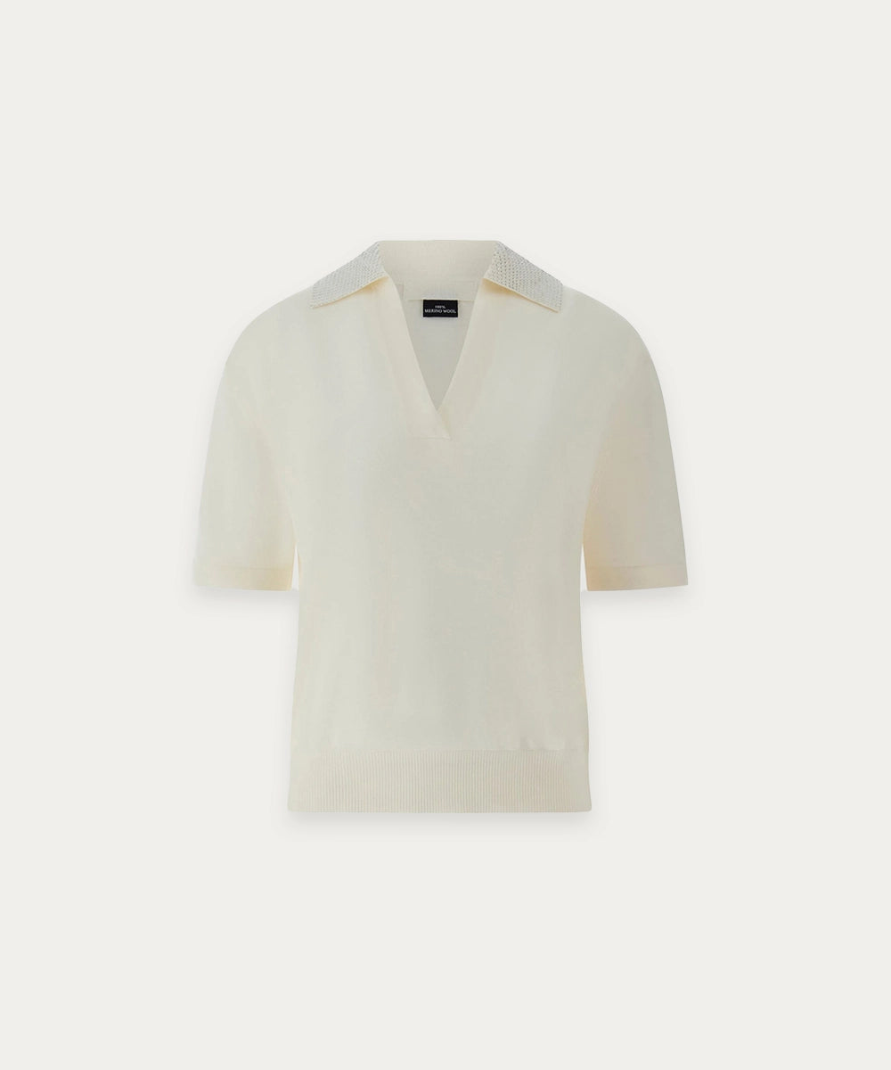 Women V Neck Polo Top