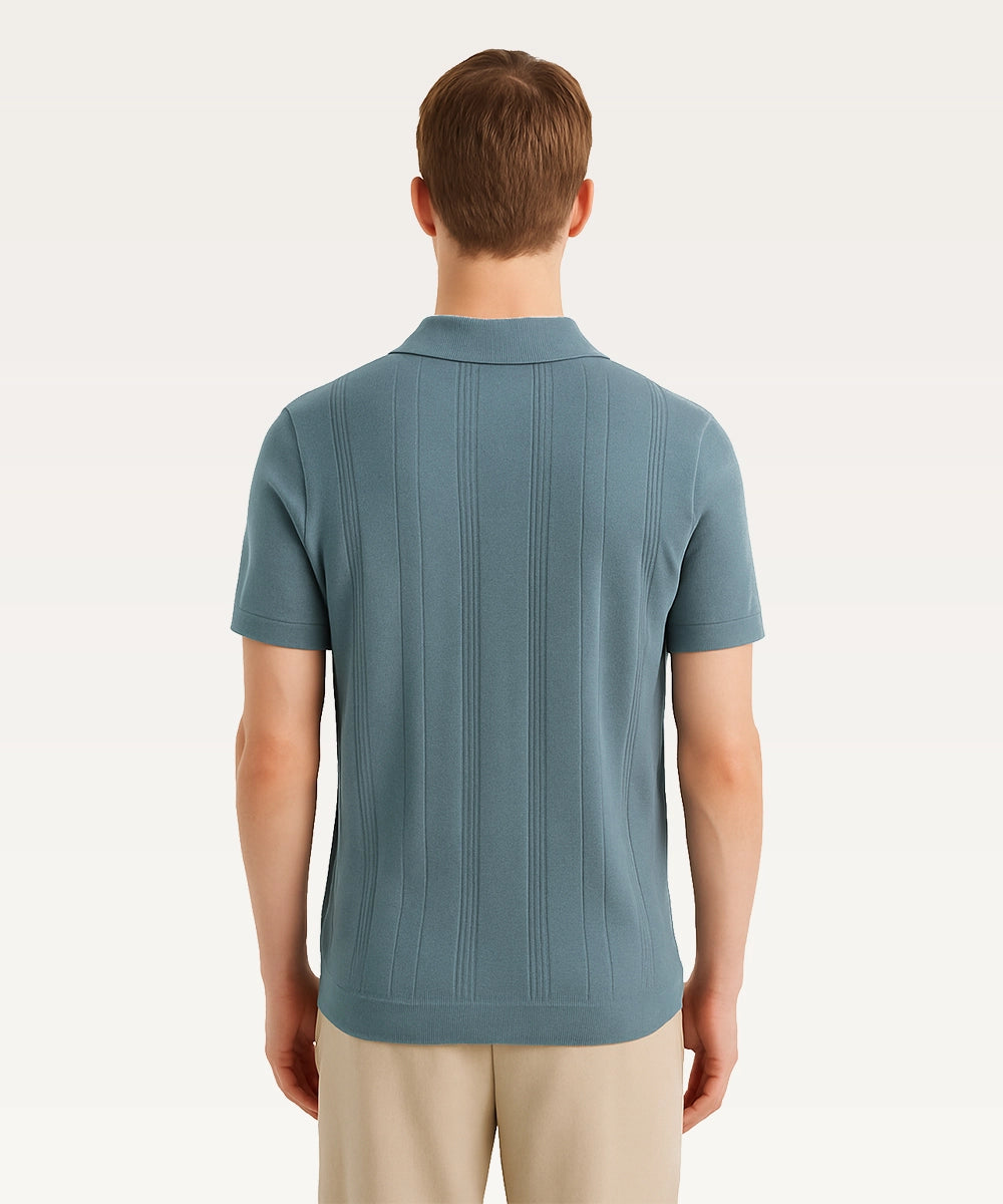 Men Solid Polo Neck T-Shirt