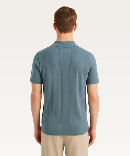 Men Solid Polo Neck T-Shirt