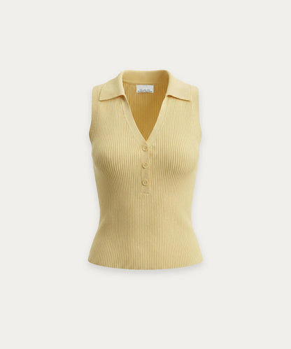 Sleeveless Ribbed Knit Top