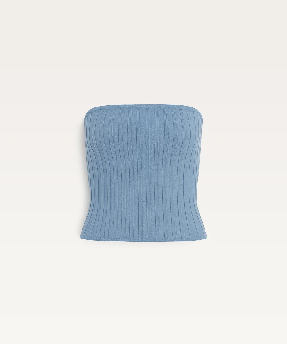 Trendy Strapless Tank Crop