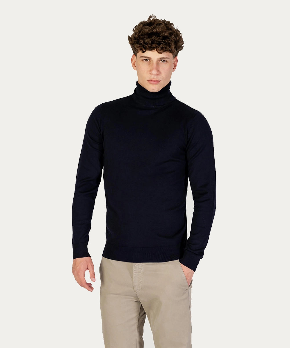 Men Turtleneck Knit Sweater