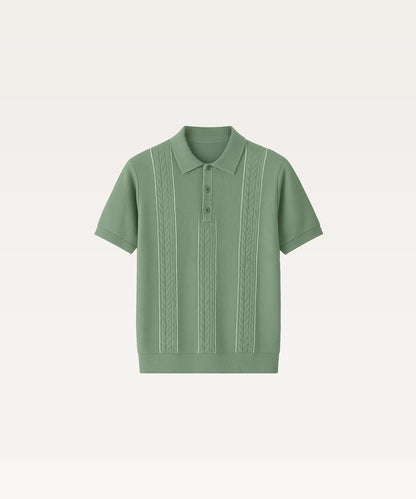 Men Solid Polo Neck T-Shirt