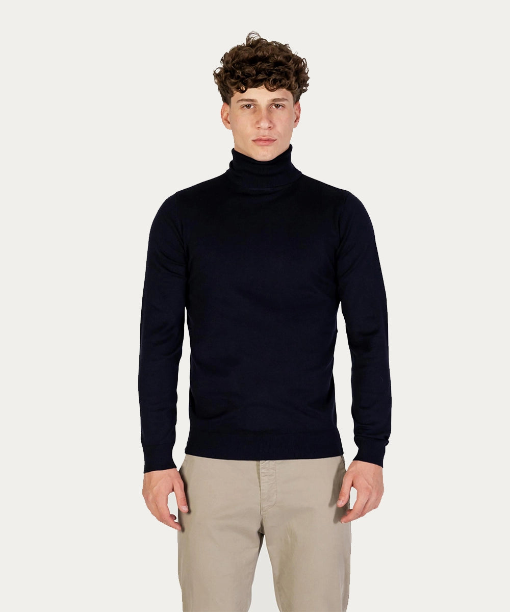 Men Turtleneck Knit Sweater