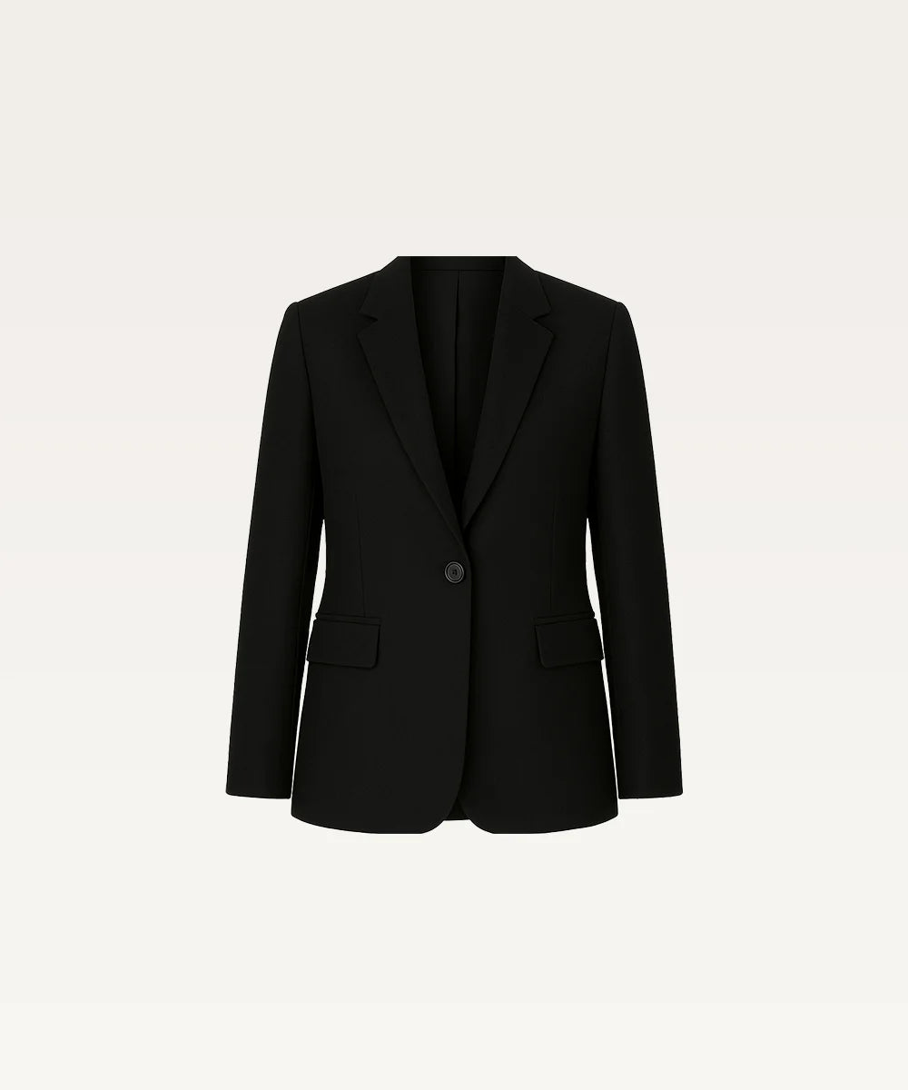 Women Black Solid Overcoat