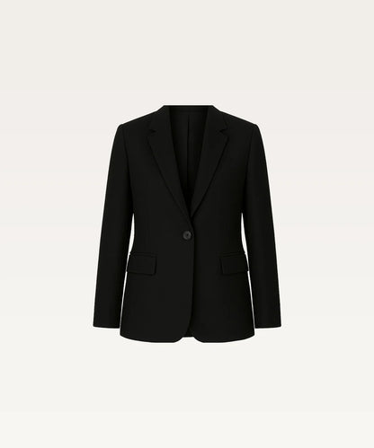 Women Black Solid Overcoat
