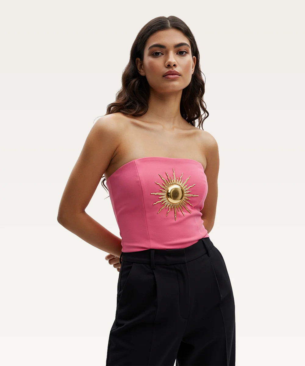 Trendy Strapless Tank Crop