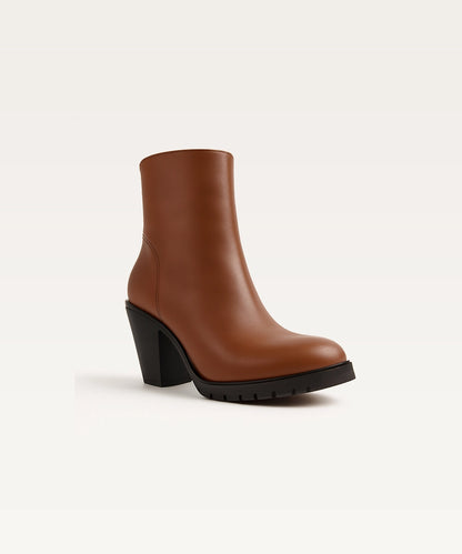Pointed Toe Leather Boots