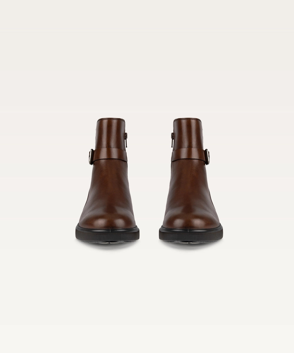 Men's Buckled Leather Boots