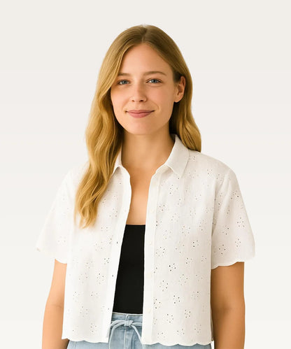 Women Embroidered Casual Shirt