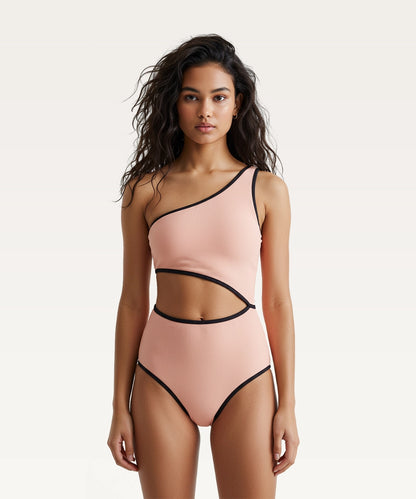One Shoulder Cut-Out Swimsuit