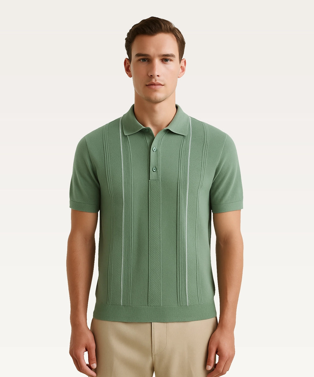 Men Solid Polo Neck T-Shirt