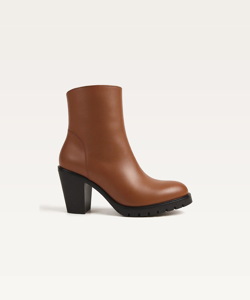 Pointed Toe Leather Boots