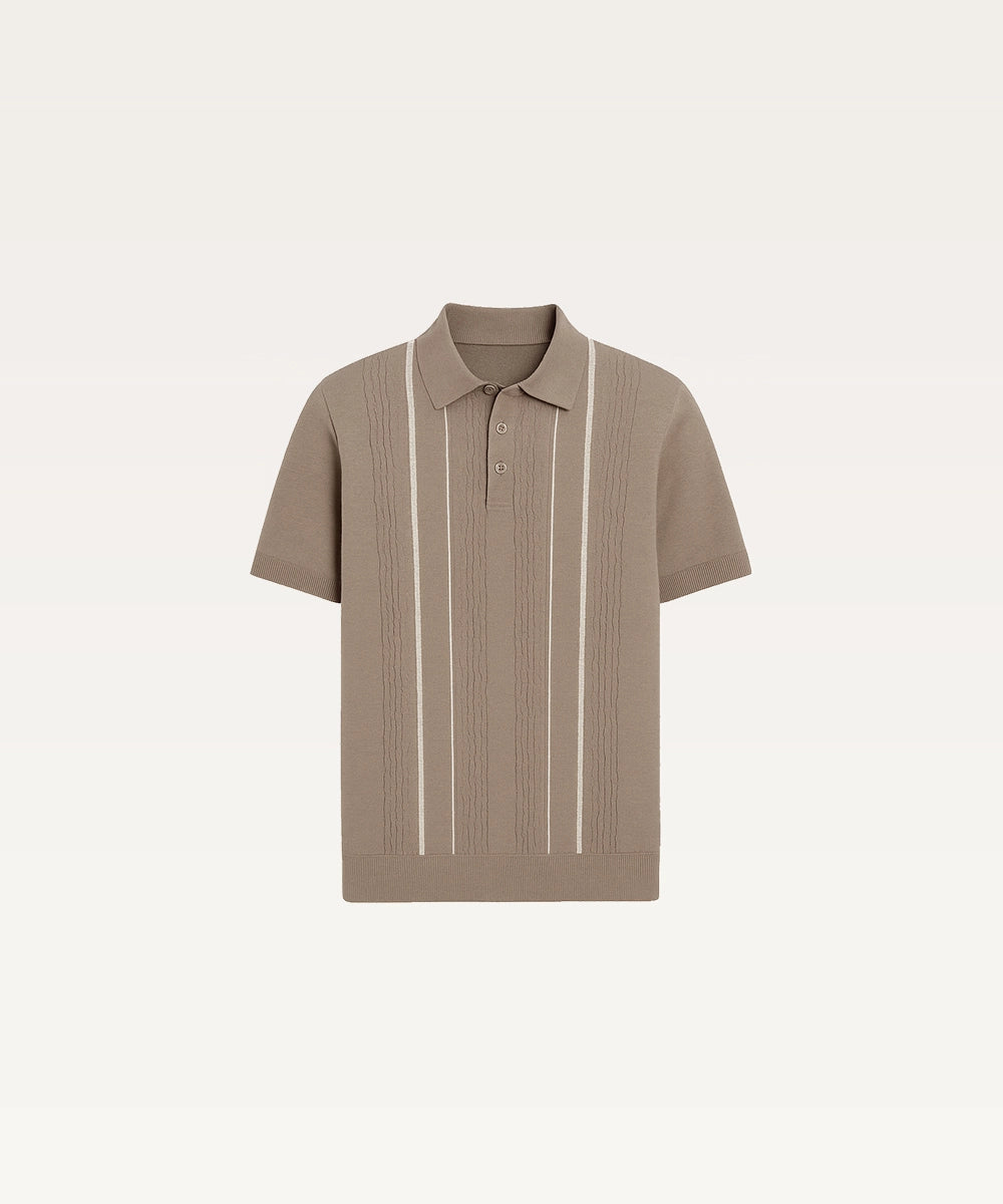 Men Solid Polo Neck T-Shirt