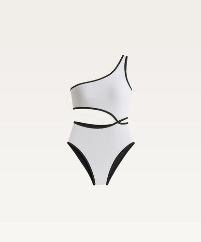 One Shoulder Cut-Out Swimsuit