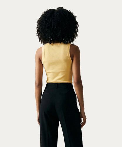 Sleeveless Ribbed Knit Top