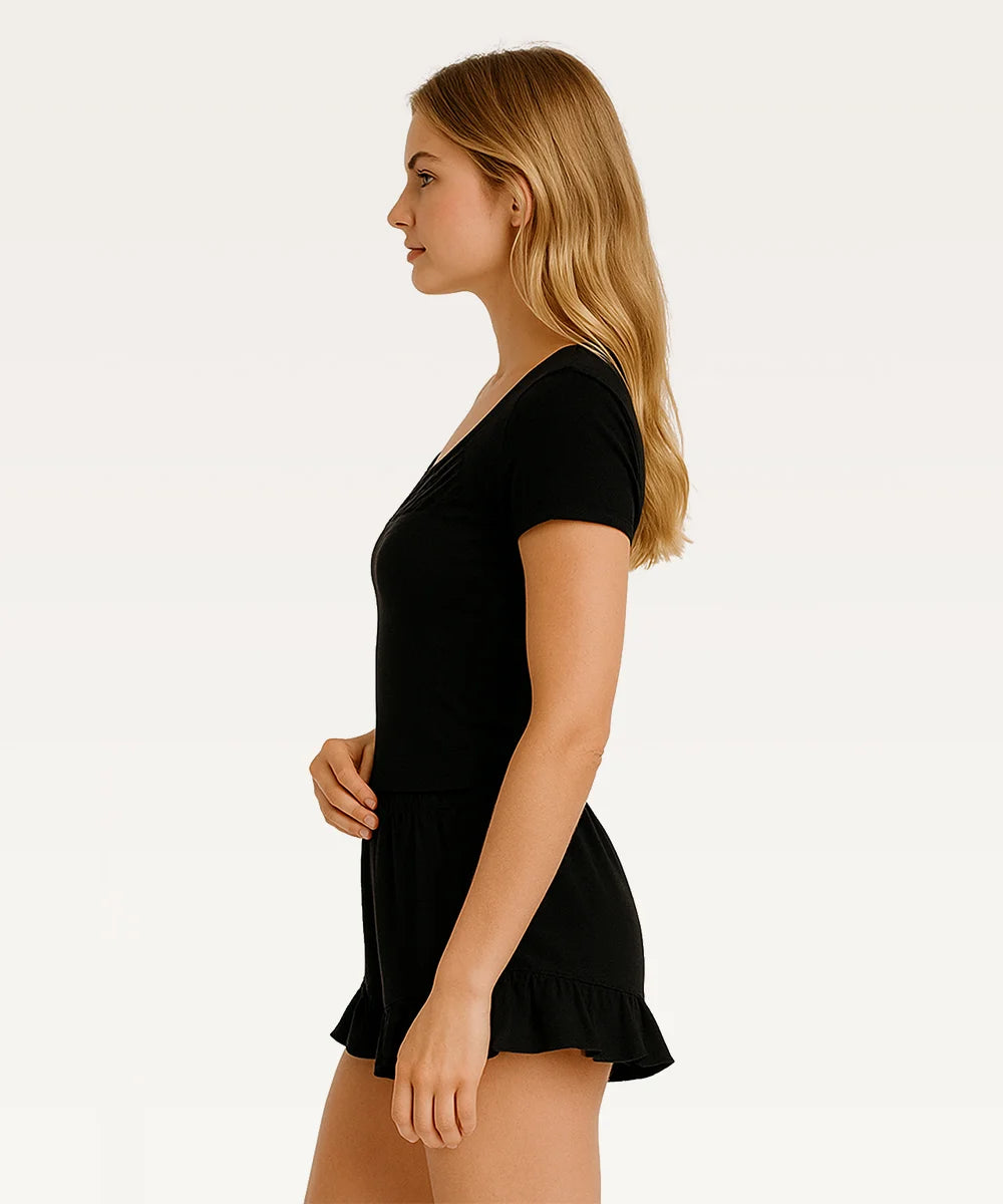 Short Sleeve Crop Top