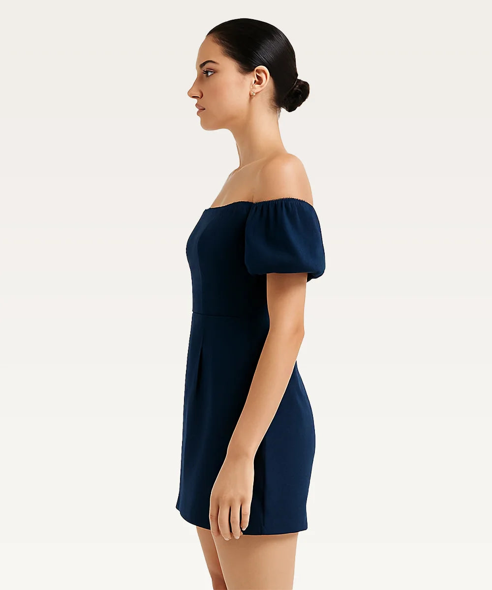 Off-Shoulder Fit & Flare Dress