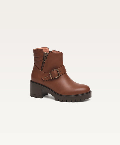 Quilted Buckle Ankle Boots