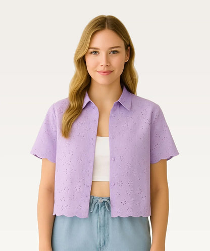 Women Embroidered Casual Shirt