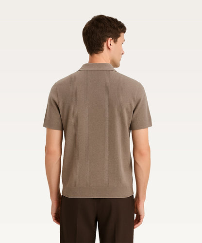 Men Solid Polo Neck T-Shirt