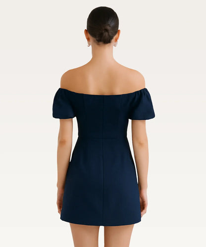 Off-Shoulder Fit & Flare Dress