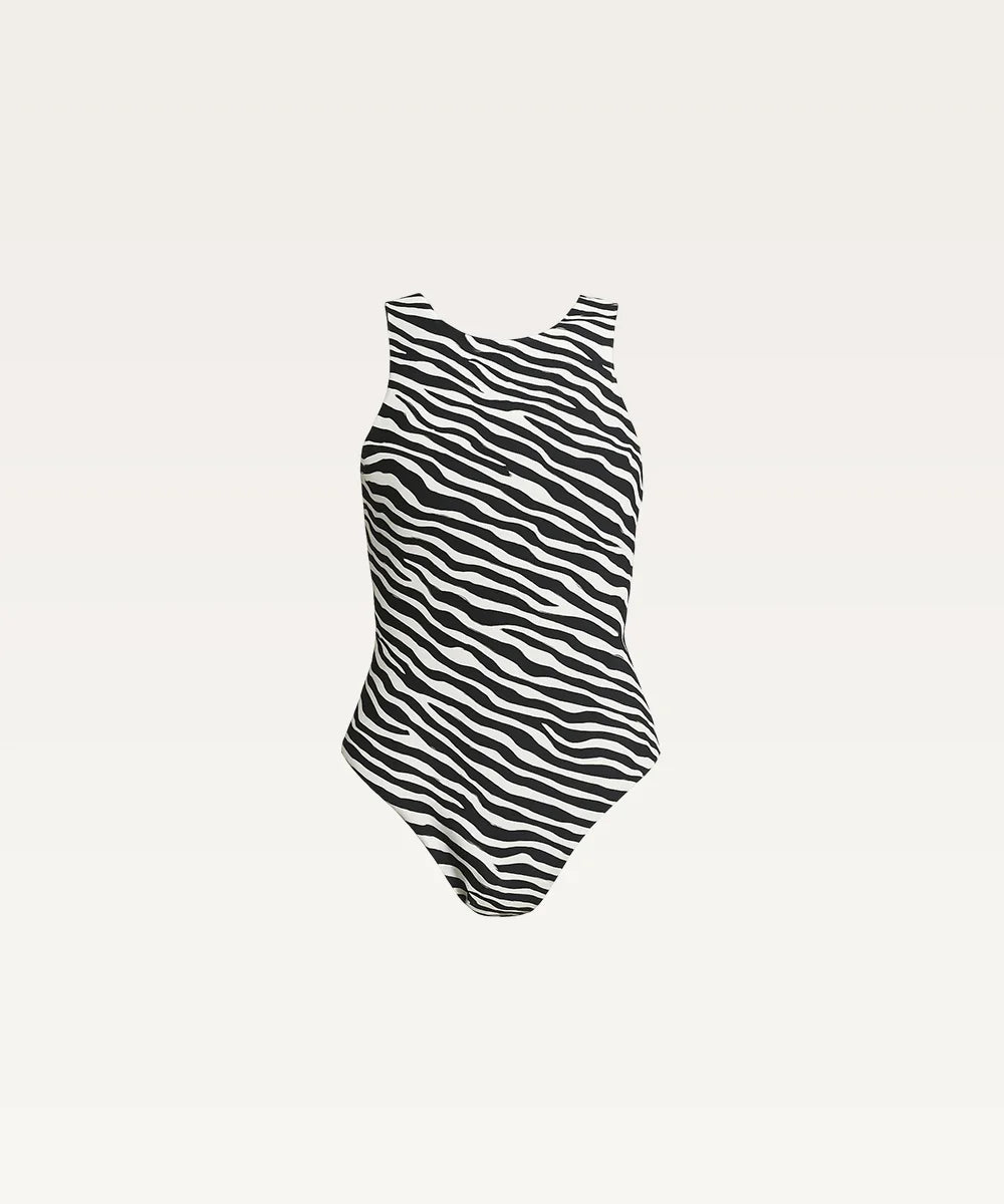 Deep V Wide Strap Swimsuit